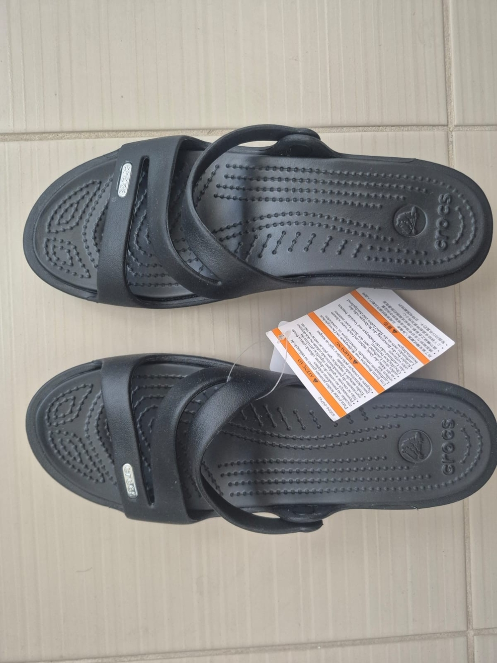 CROCS Patricia Black Strappy Comfort Sandals